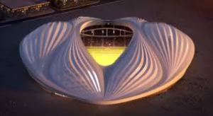 "Vaginastadion" of het Al Wakrah- stadion voor het WK voetbal van 2022
